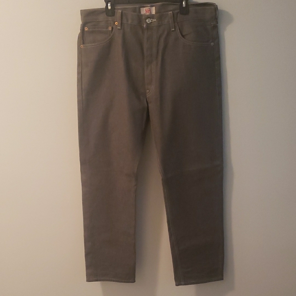 Levi's 501 Gray Straight Jeans Classic Style